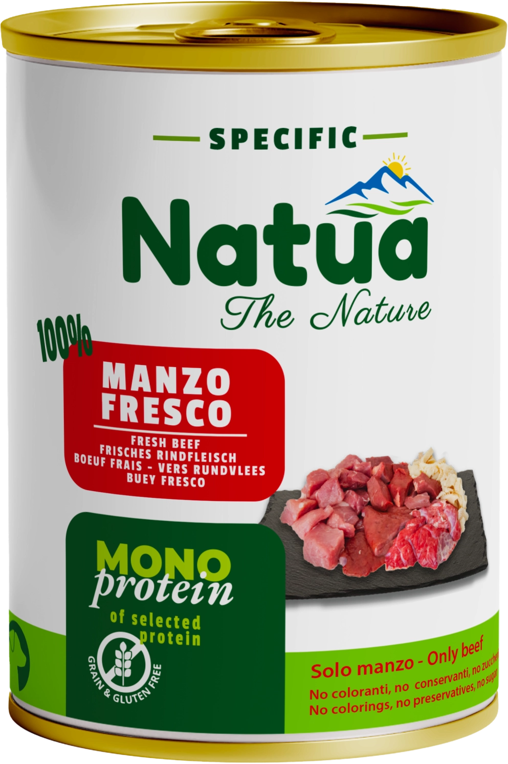 Natua Cane Umido Manzo 800g