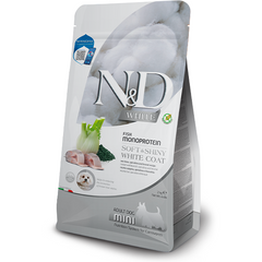 N&D White Coat Dog Mini Spigola, Spirulina e FInocchio 2 Kg