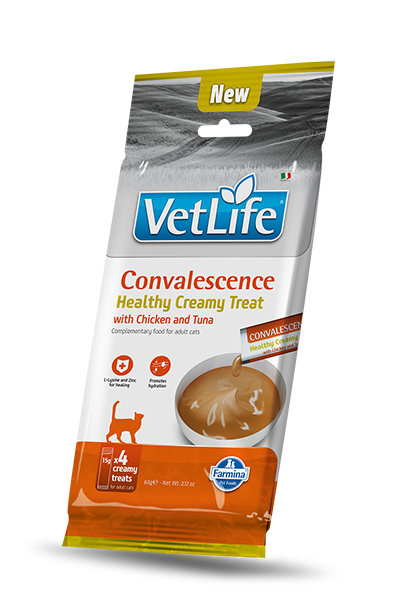Vet Life Gatto Snack Funzionale Convalescence in Crema con Pollo e Tonno 4 x 15g