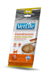 Vet Life Gatto Snack Funzionale Convalescence in Crema con Pollo e Tonno 4 x 15g