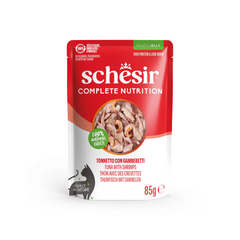 Schesir Gatto Umido Complete Nutrition 100% Filetti Naturali in Jelly Bustine 85g