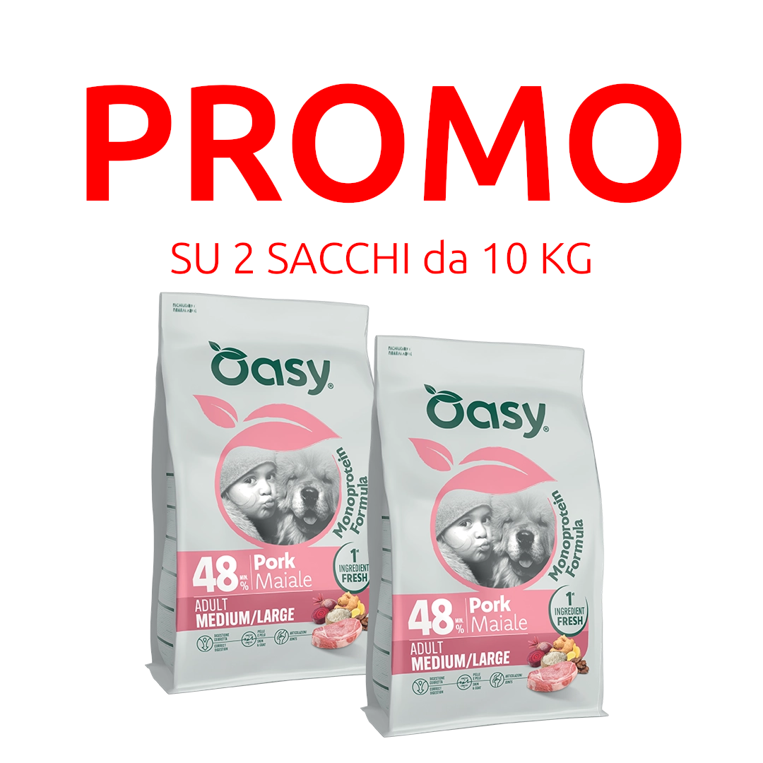 Oasy Cane Adult Medium/Large Maiale Monoproteico