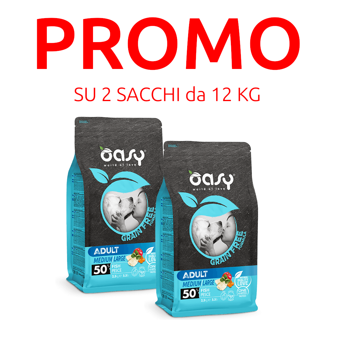 Oasy Cane Adult Medium/Large Pesce Monoproteico Grain Free