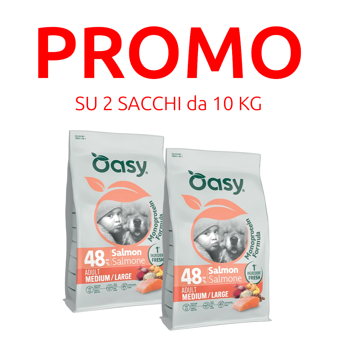 Oasy Cane Adult Medium/Large Salmone Monoproteico