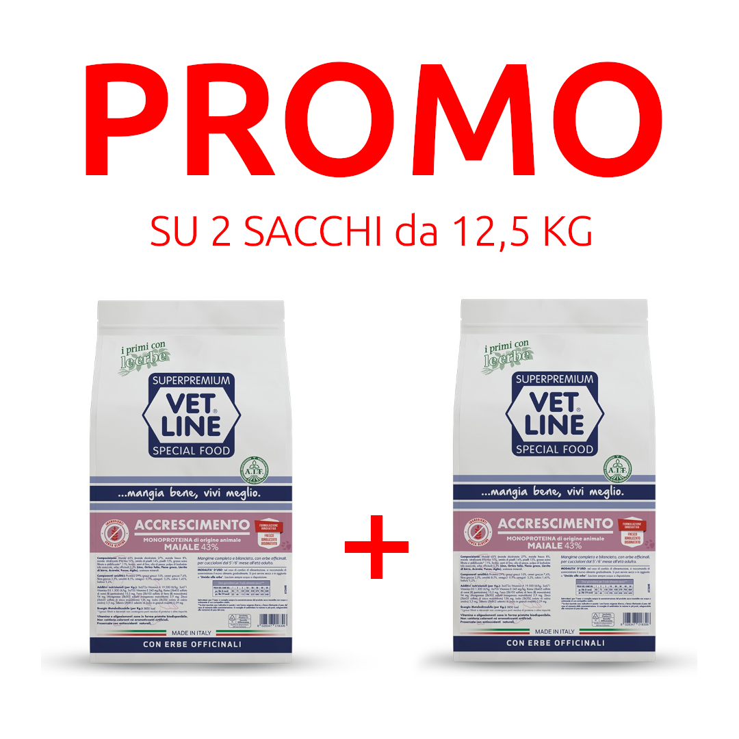 Vet Line Cane Accrescimento Monoproteico al Maiale
