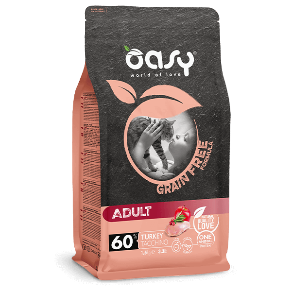 Oasy Gatto Adult Tacchino Grain Free 1.5 Kg