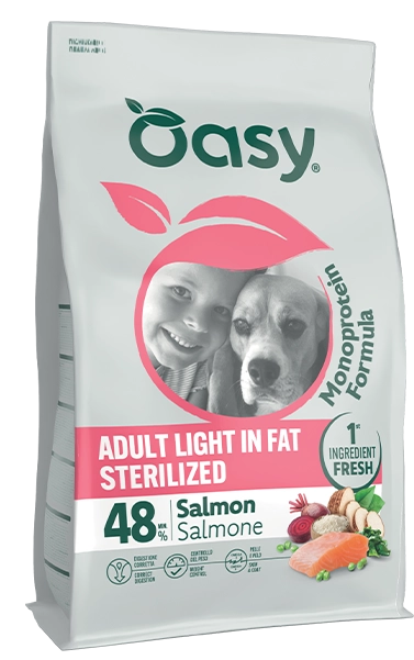 Oasy Cane Light in Fat All Breed Salmone