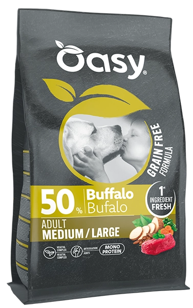 Oasy Cane Adult Medium/Large Bufalo Monoproteico Grain Free