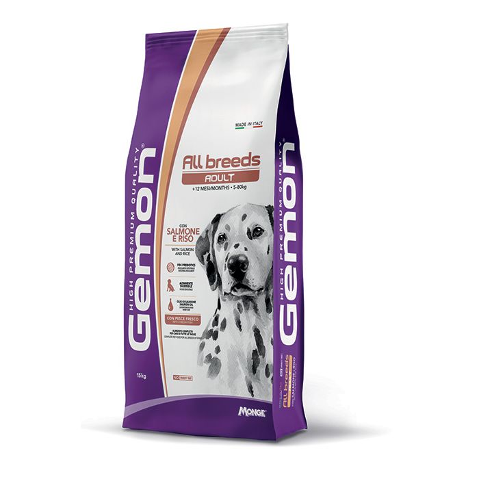 Gemon Cane Adult All Breeds con Salmone e Riso 15 Kg