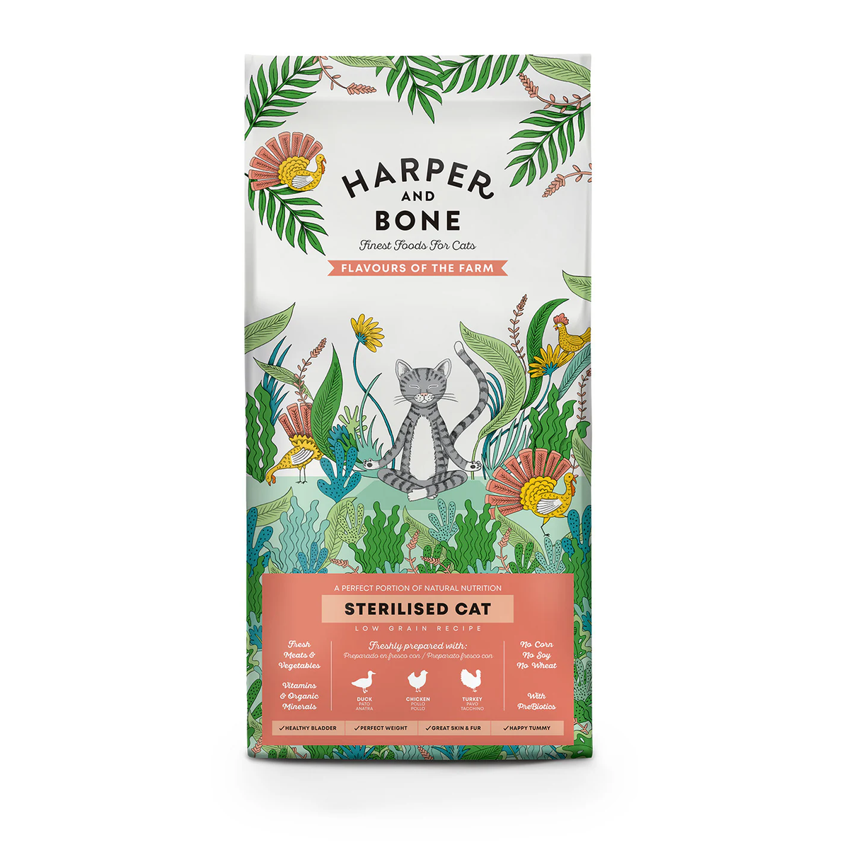 Harper & Bone Flavours Of The Farm Cibo Secco Completo per Gatti Sterilizzati