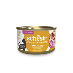 Schesir Gatto Umido Complete Nutrition 100% Filetti Naturali in Brodo Scatolette 85g