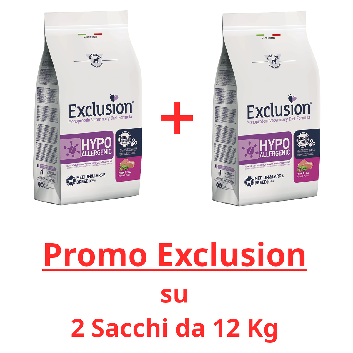 Exclusion HYPOALLERGENIC PORK AND PEA (Maiale e Piselli)