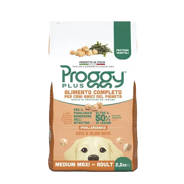 Proggy Plus Cane Ceci e Alga Ceci Taglia Medium Maxi 100% Vegetale