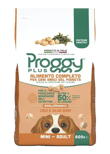Proggy Plus Cane Ceci e Alga Ceci Taglia Mini 100% Vegetale