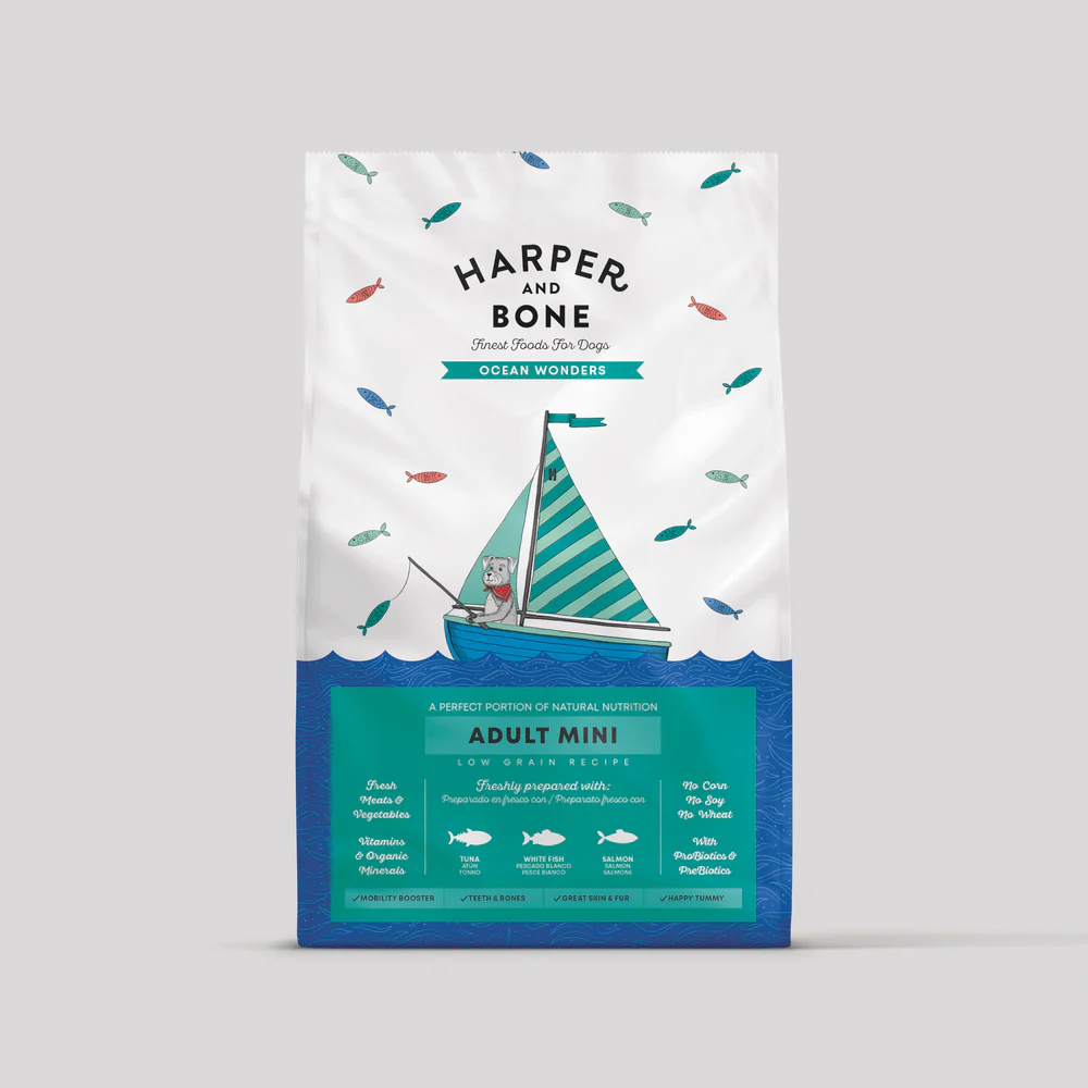 Harper & Bone Ocean Wonders Mini Cibo Secco Completo per Cani