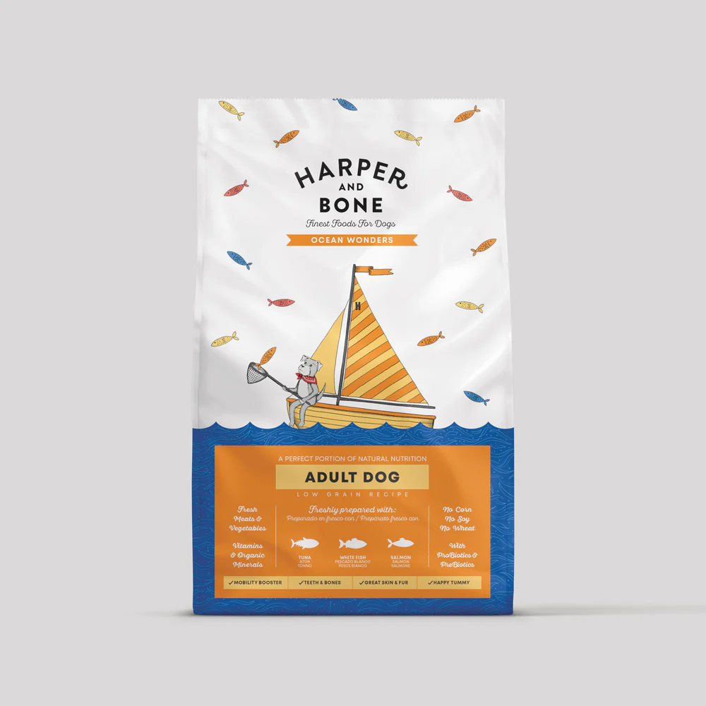 Harper & Bone Ocean Wonders Cibo Secco Completo per Cani