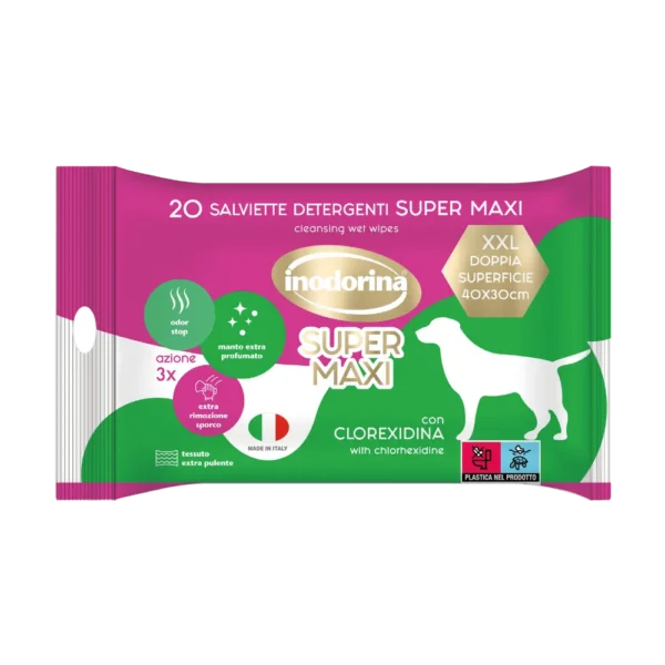 Inodorina Salviette Detergenti Cane Super Maxi 20pz