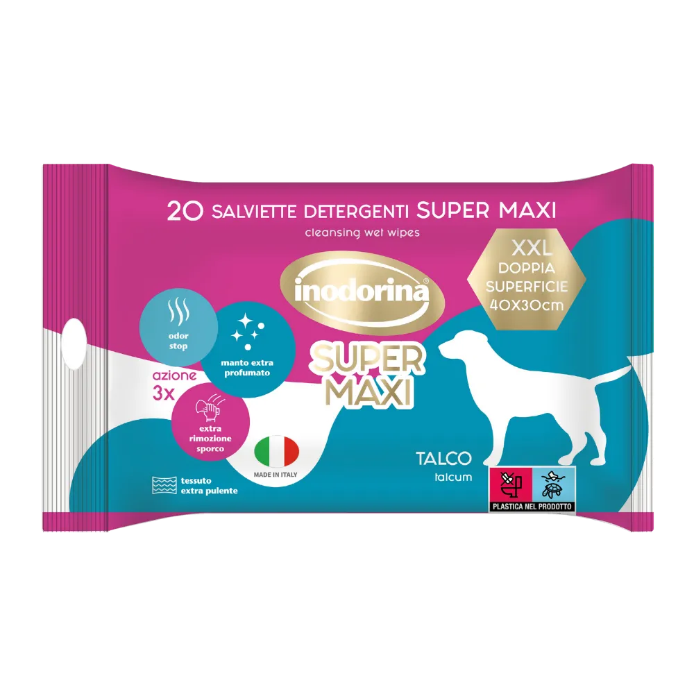 Inodorina Salviette Detergenti Cane Super Maxi 20pz