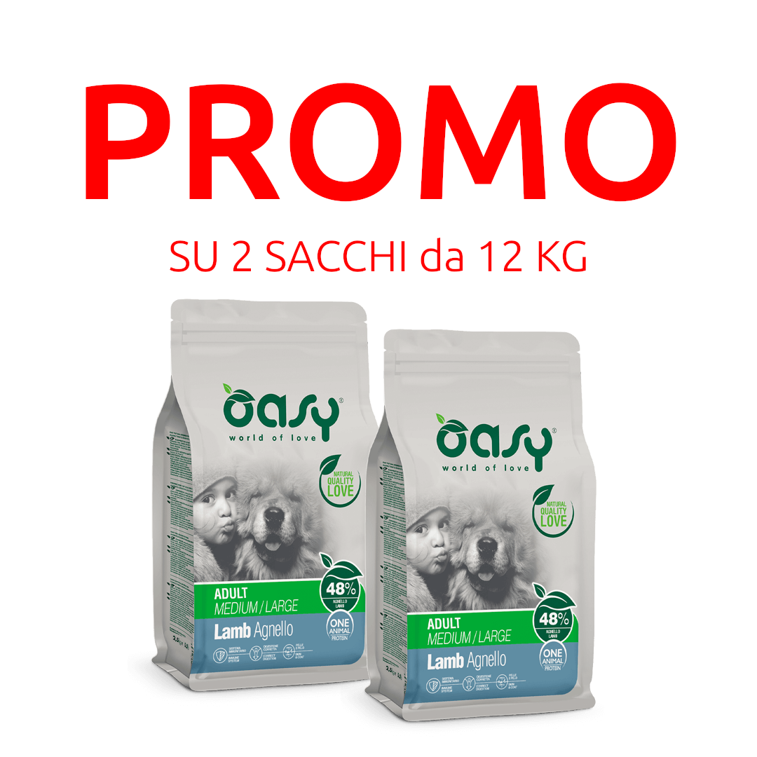 Oasy Cane Adult medium/large agnello Monoproteico