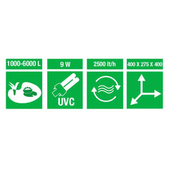 Amtra Pond Biofilter Set 6000 Filtro Biologico per Laghetti nero