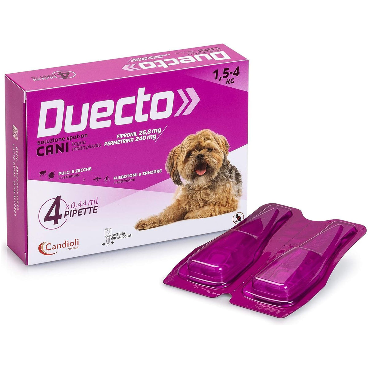 Duecto Pipette per cani da 1,5 a 4 Kg