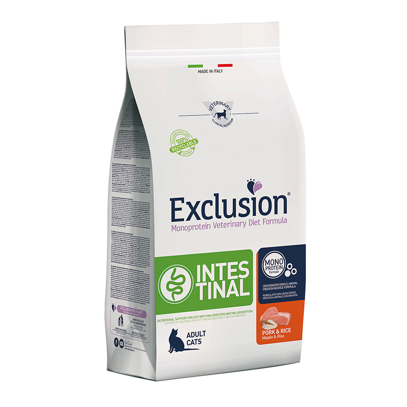 Exclusion Gatto INTESTINAL Maiale e Riso