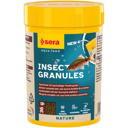 Sera Insect Granules Mangime Completo con Una Fonte Proteica Sostenibile