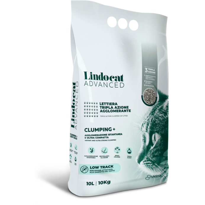 Lindocat Letiera Gatto Clumping+ Low Track 10Lt 10kg