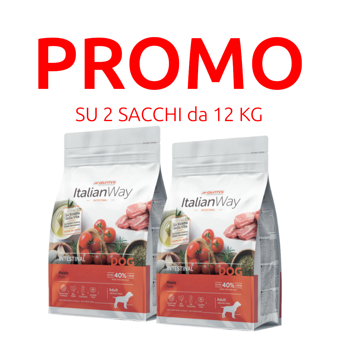 ItalianWay Sensitive Intestinal Cane Med/Max Maiale e Piselli