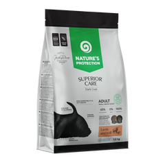 NATURE'S PROTECTION SUPERIOR CARE Adult Small Dark Coat Agnello (Manti Scuri / Neri)