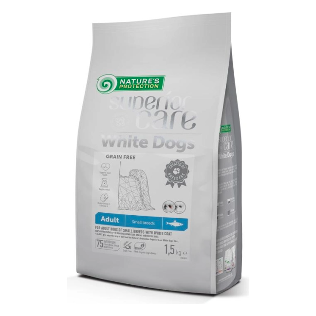 NATURE'S PROTECTION SUPERIOR CARE Adult Small White Dogs Aringa 1.5 Kg