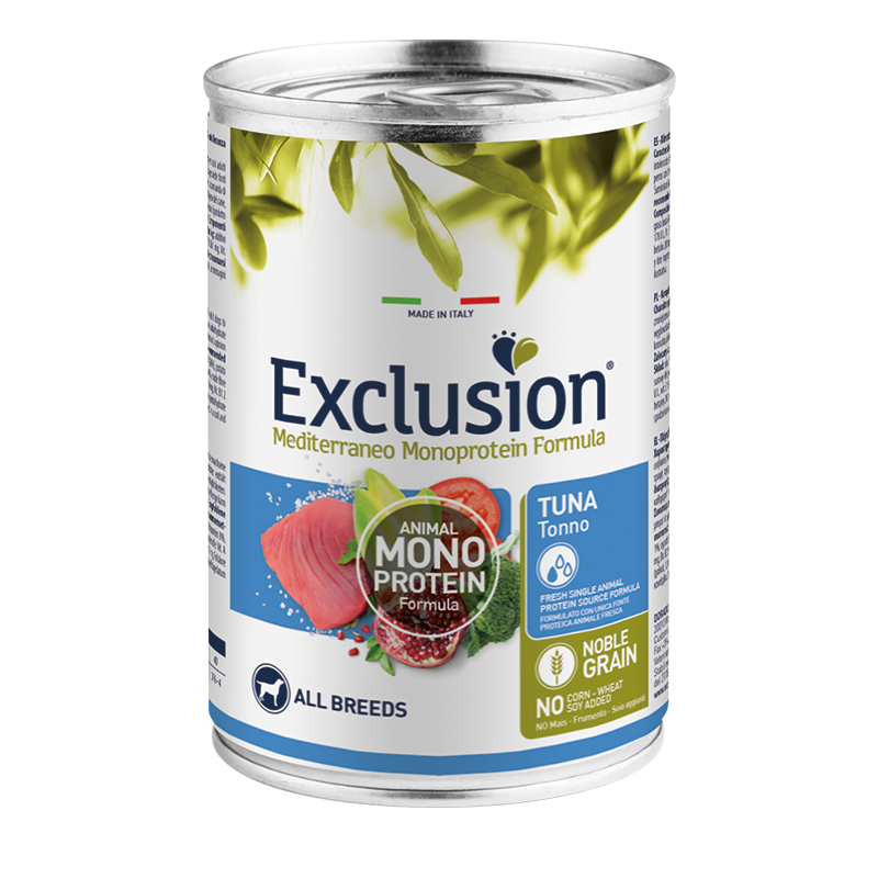 Exclusion Mediterraneo Noble Grain Adulto Monoproteico Umido 400 g