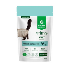 Nature's Protection Prime Umido Gatto Skin & Coat Pollo e Pesce Bianco 85g