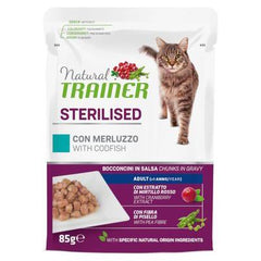 Natural Trainer Adult Sterilised Multipack 4x85 g Alimento umido per gatti