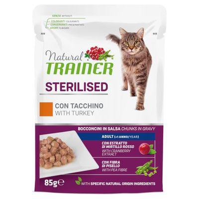 Natural Trainer Adult Sterilised Multipack 4x85 g Alimento umido per gatti