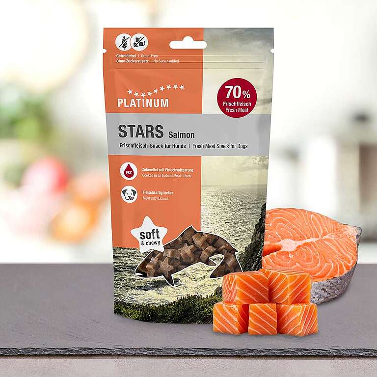 Platinum Stars Snacks Salmon 185g