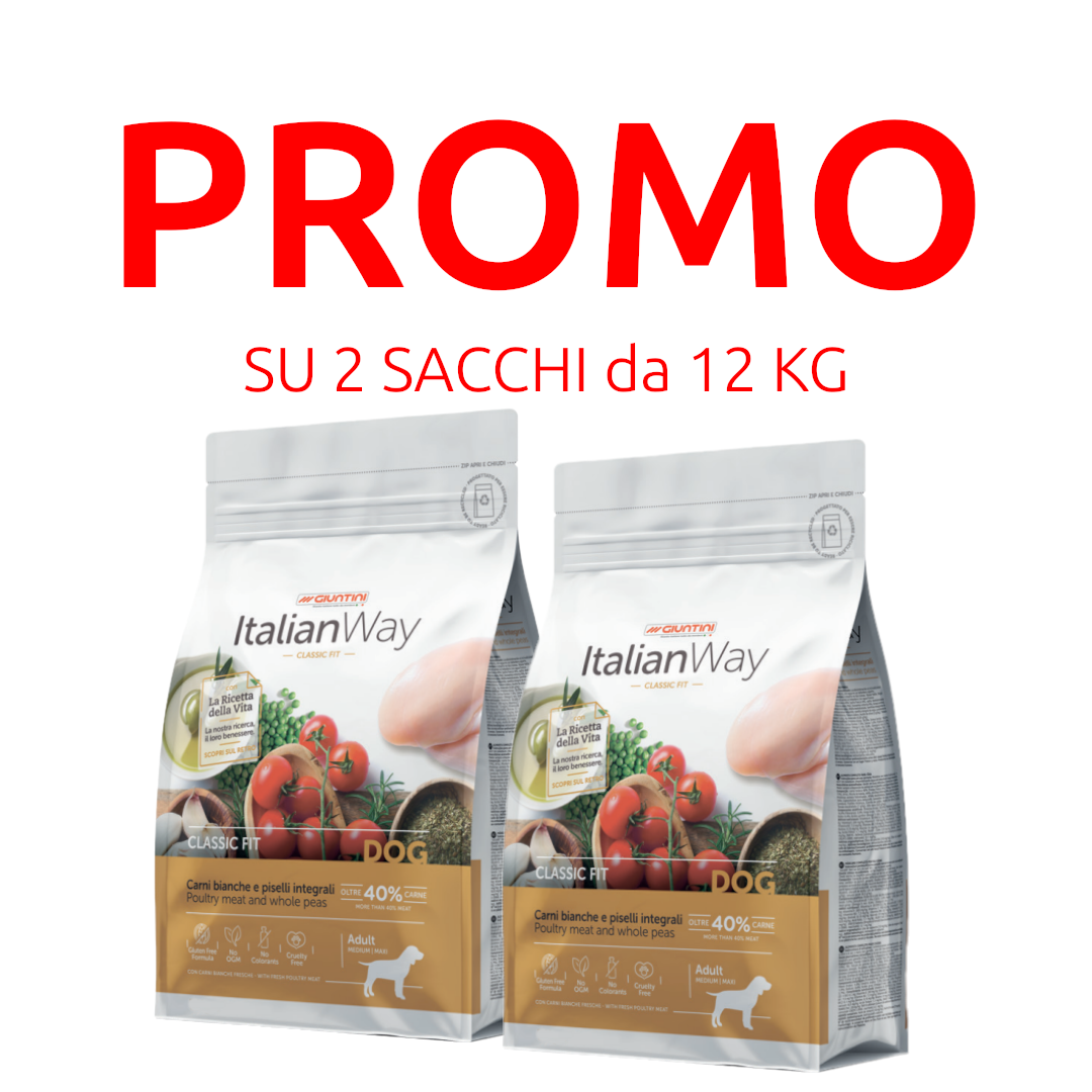 ItalianWay Classic Fit Cane Carni Bianche e Piselli Integrali