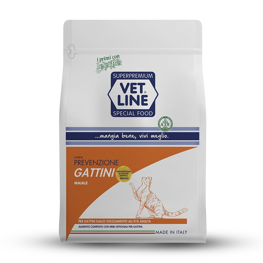 Vet Line Gattini (Kitten) Linea Prevenzione Gusto Maiale con Prosciutto 800 g
