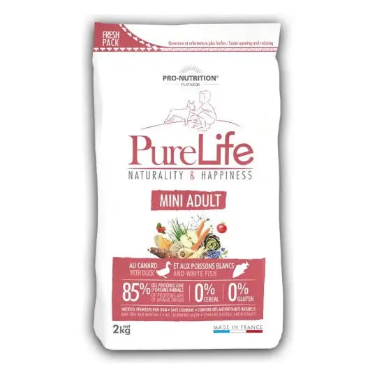 Pure Life Mini Adult Anatra e Pesce Bianco 2 Kg