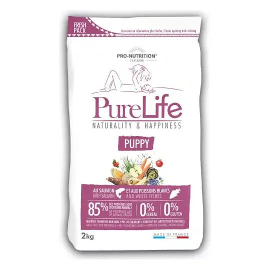 Pure Life Puppy Salmone e Pesce Bianco All Bread 2 Kg