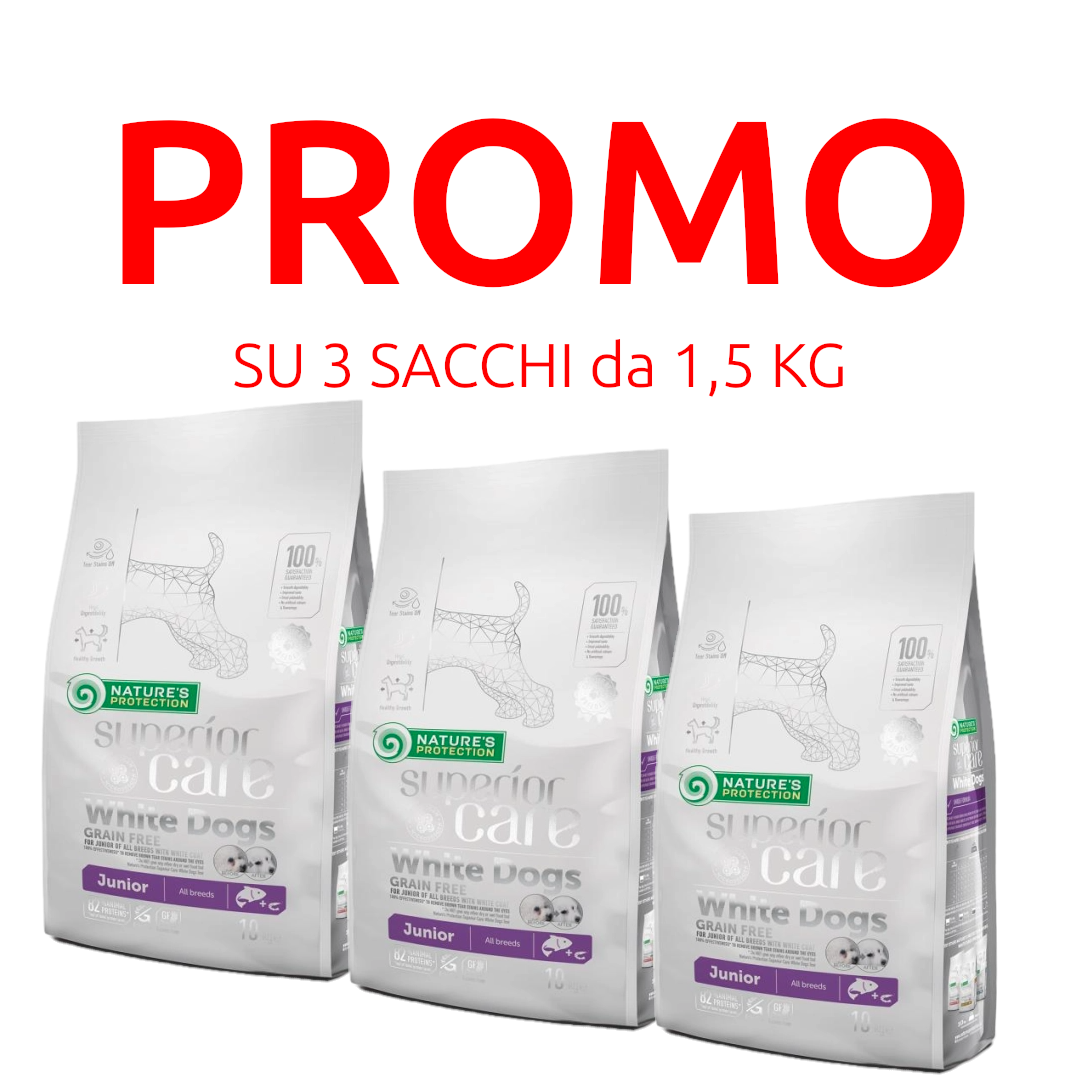 NATURE'S PROTECTION SUPERIOR CARE White Dog Junior Salmone 1,5 Kg