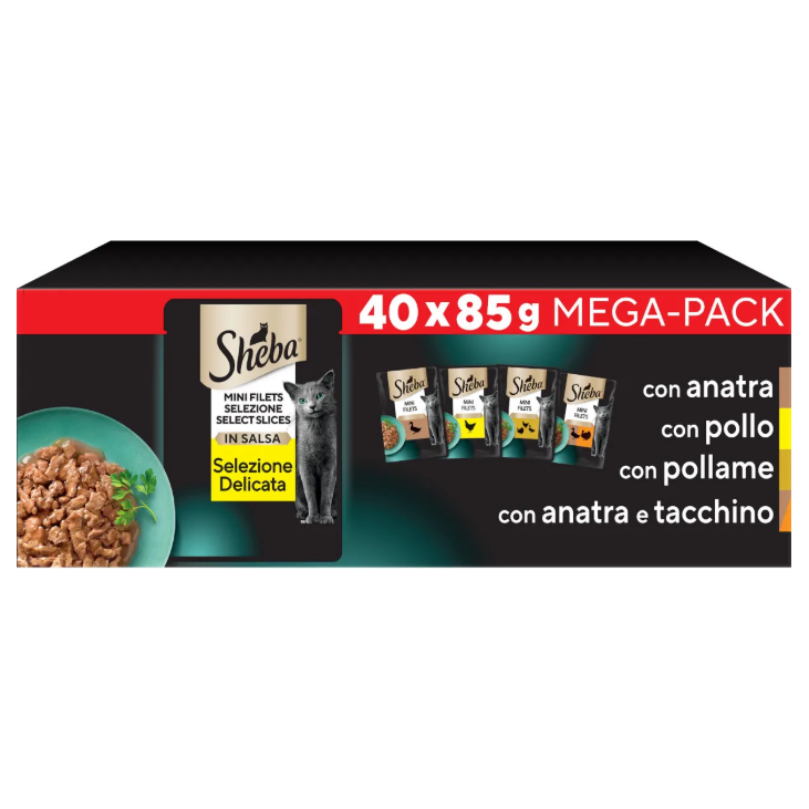 Sheba Gatto Maxi Pack Mix 40 Pezzi