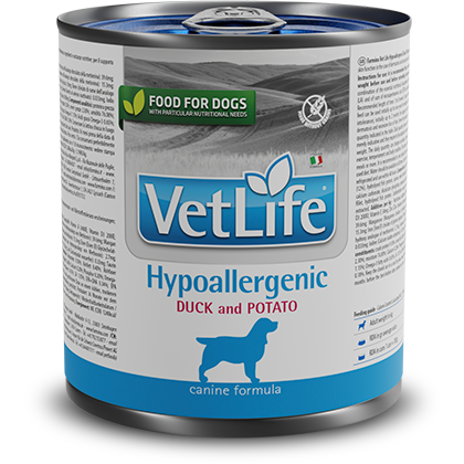 Vet Life Hypoallergenic Cane Duck and Potato 300 g